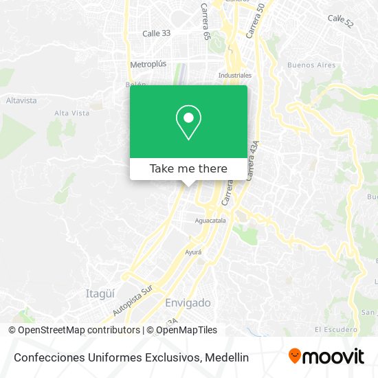 Mapa de Confecciones Uniformes Exclusivos