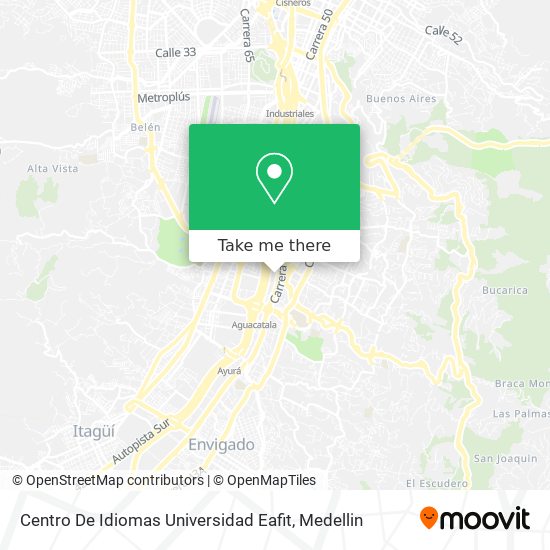 Mapa de Centro De Idiomas Universidad Eafit