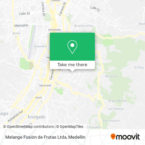 Mapa de Melange Fusión de Frutas Ltda