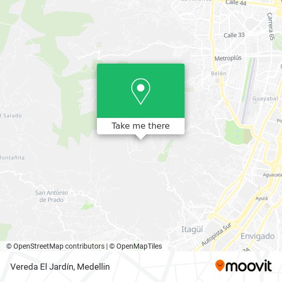 Vereda El Jardín map