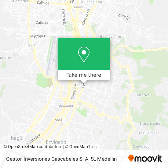 Mapa de Gestor-Inversiones Cascabeles S. A. S.