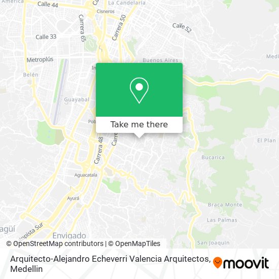Mapa de Arquitecto-Alejandro Echeverri Valencia Arquitectos