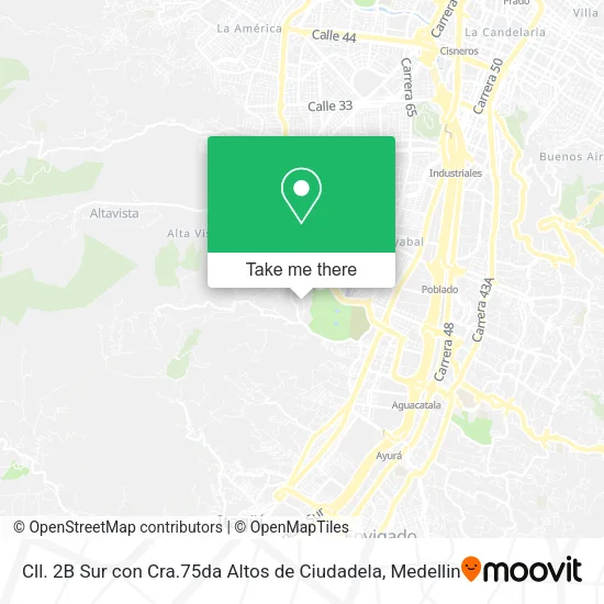 Cll. 2B Sur con Cra.75da Altos de Ciudadela map