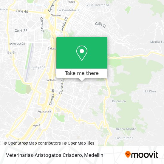 Mapa de Veterinarias-Aristogatos Criadero