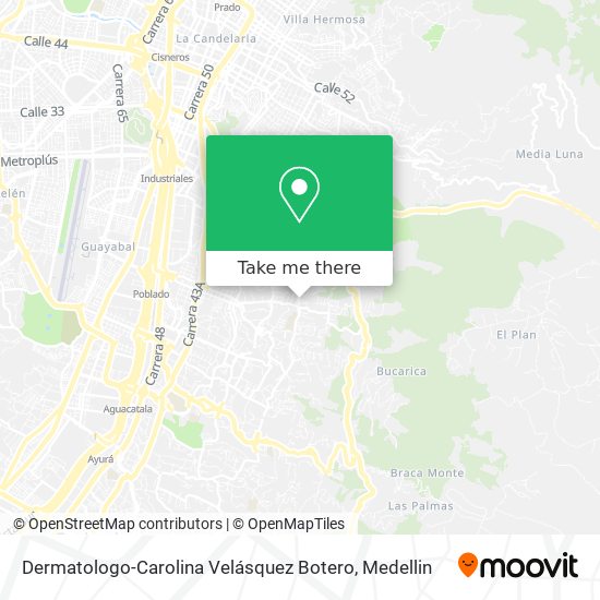 Dermatologo-Carolina Velásquez Botero map