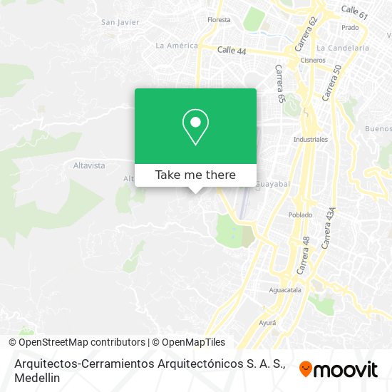 Mapa de Arquitectos-Cerramientos Arquitectónicos S. A. S.