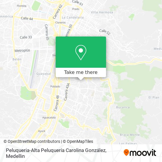Mapa de Peluqueria-Alta Peluquería Carolina González