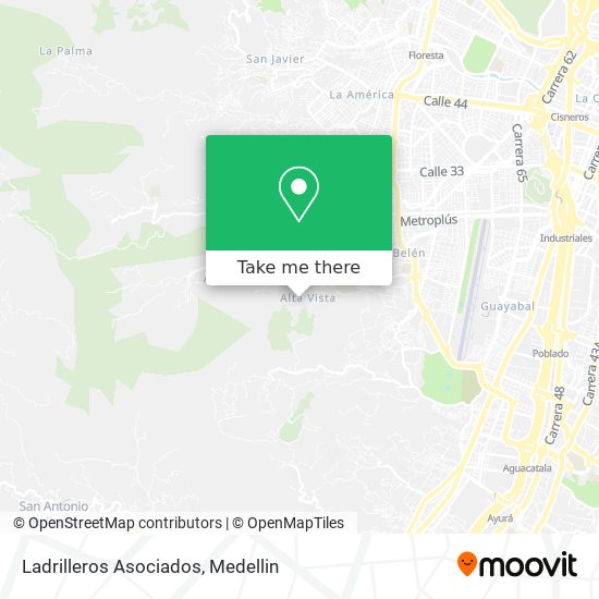 Ladrilleros Asociados map