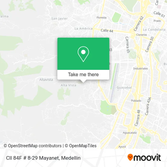Mapa de Cll 84F # 8-29 Mayanet