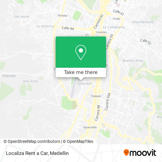 Mapa de Localiza Rent a Car