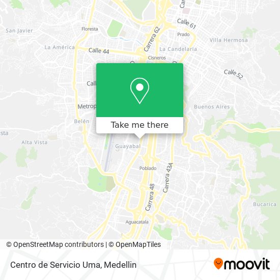 Mapa de Centro de Servicio Uma