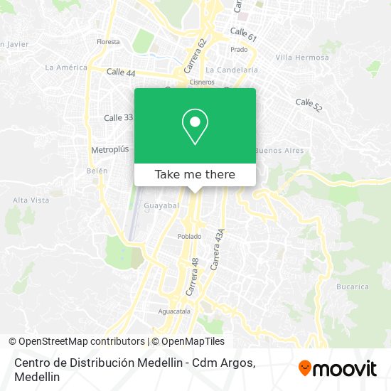 Mapa de Centro de Distribución Medellin - Cdm Argos