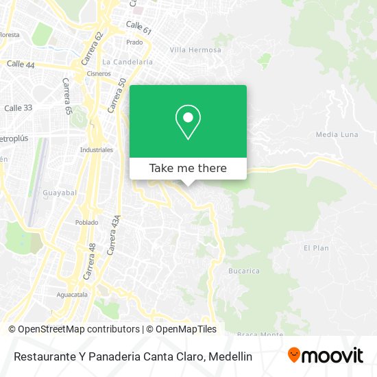 Mapa de Restaurante Y Panaderia Canta Claro