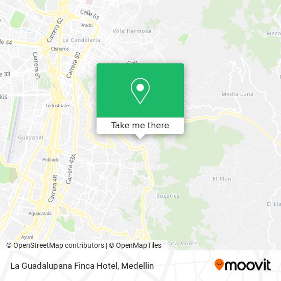 Mapa de La Guadalupana Finca Hotel