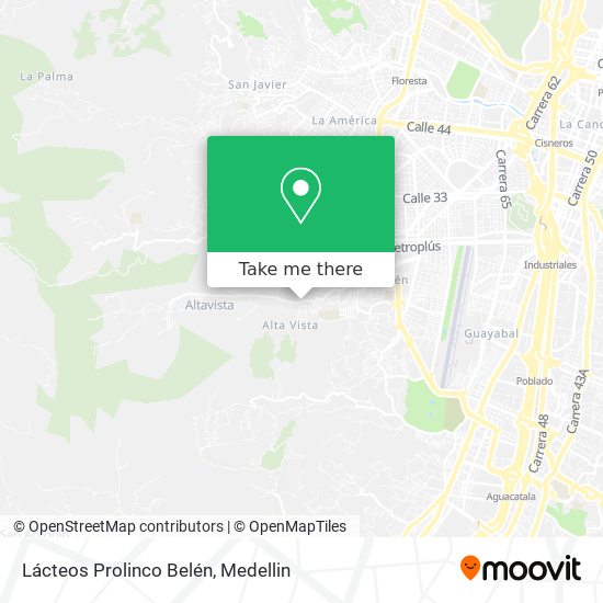 Mapa de Lácteos Prolinco Belén