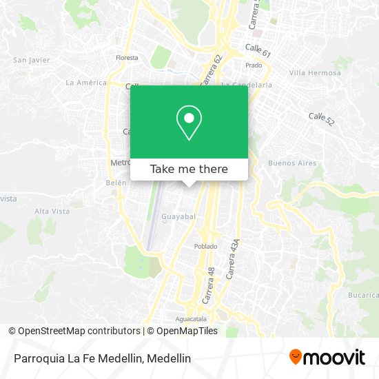 Parroquia La Fe Medellin map