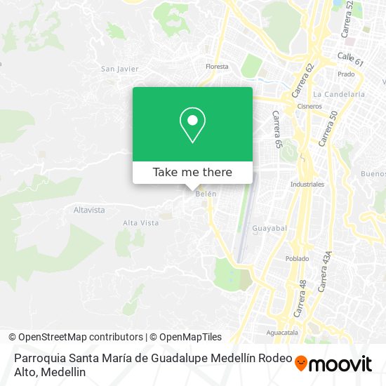 Parroquia Santa María de Guadalupe Medellín Rodeo Alto map