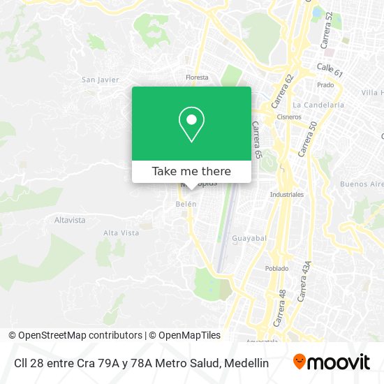 Mapa de Cll 28 entre Cra 79A y 78A Metro Salud