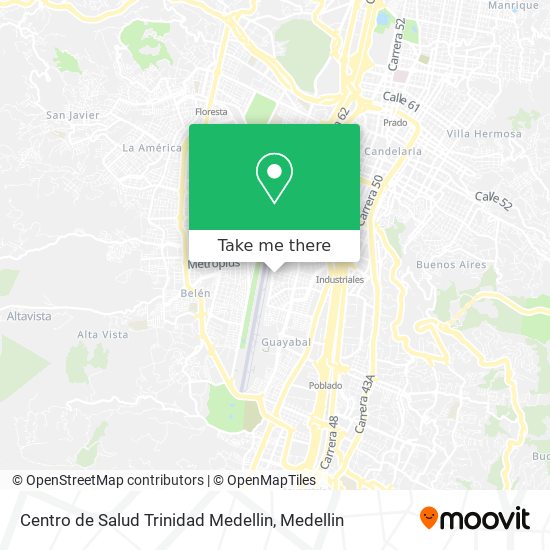 Mapa de Centro de Salud Trinidad Medellin