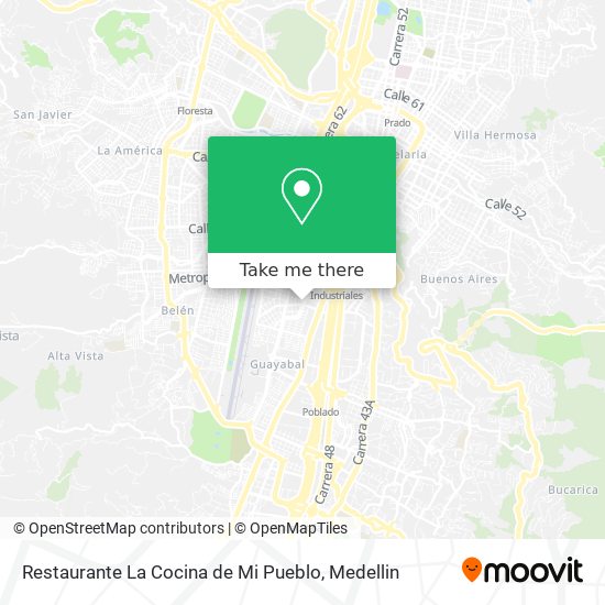 Mapa de Restaurante La Cocina de Mi Pueblo