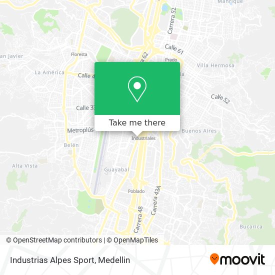 Industrias Alpes Sport map