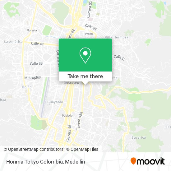 Honma Tokyo Colombia map