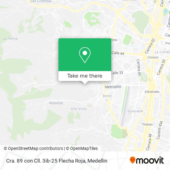 Cra. 89 con Cll. 3ib-25 Flecha Roja map