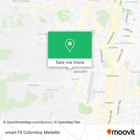 Mapa de smart Fit Colombia
