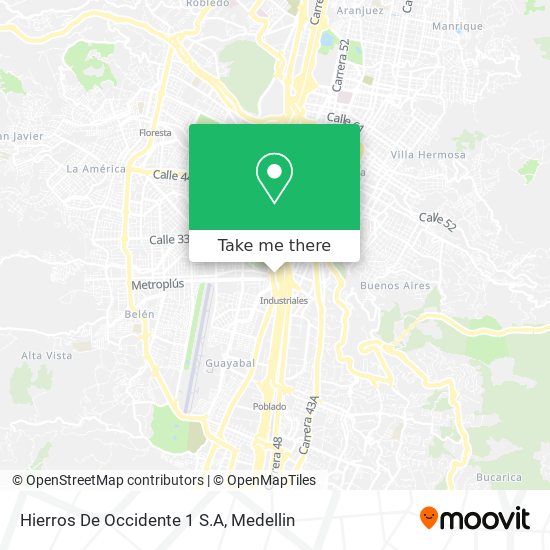 Hierros De Occidente 1 S.A map