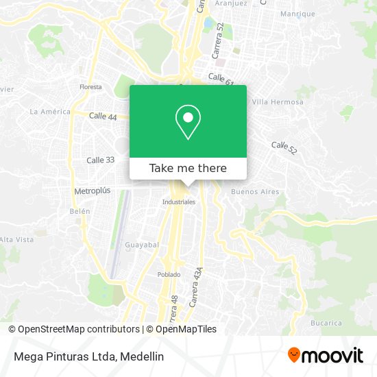 Mapa de Mega Pinturas Ltda