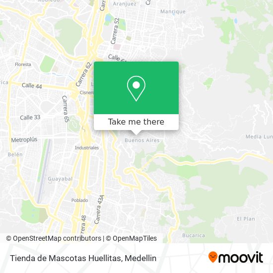 Tienda de Mascotas Huellitas map