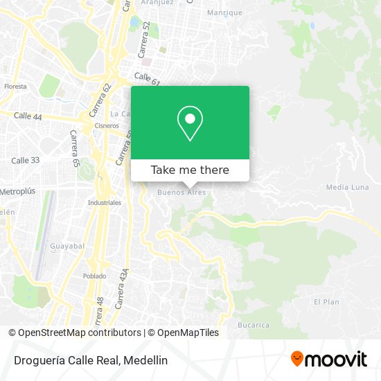 Mapa de Droguería Calle Real