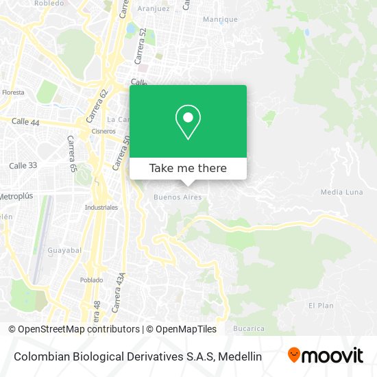 Mapa de Colombian Biological Derivatives S.A.S