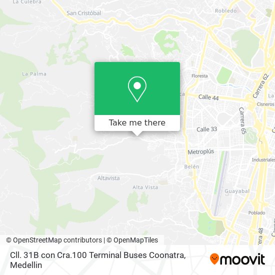 Cll. 31B con Cra.100 Terminal Buses Coonatra map