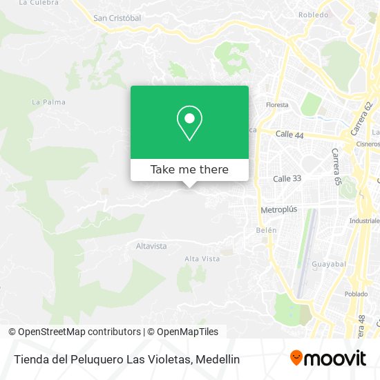 Mapa de Tienda del Peluquero Las Violetas