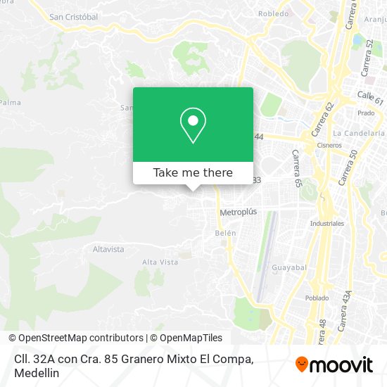 Cll. 32A con Cra. 85 Granero Mixto El Compa map