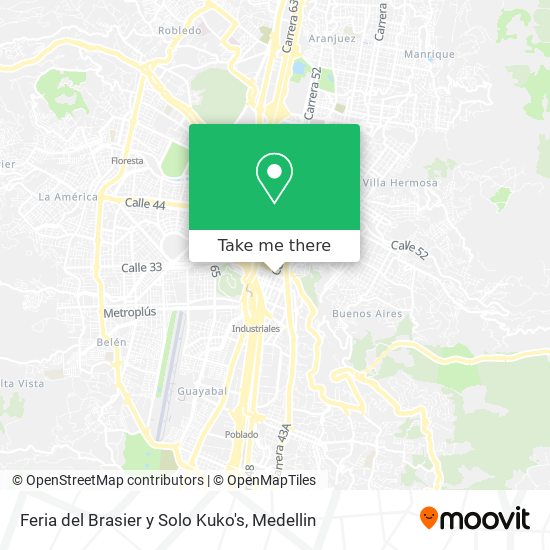 Mapa de Feria del Brasier y Solo Kuko's