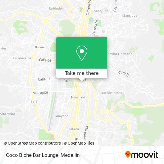 How to get to Coco Biche Bar Lounge in Medellín by Metro or Bus?
