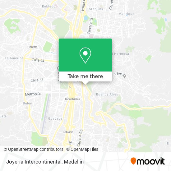 Mapa de Joyería Intercontinental