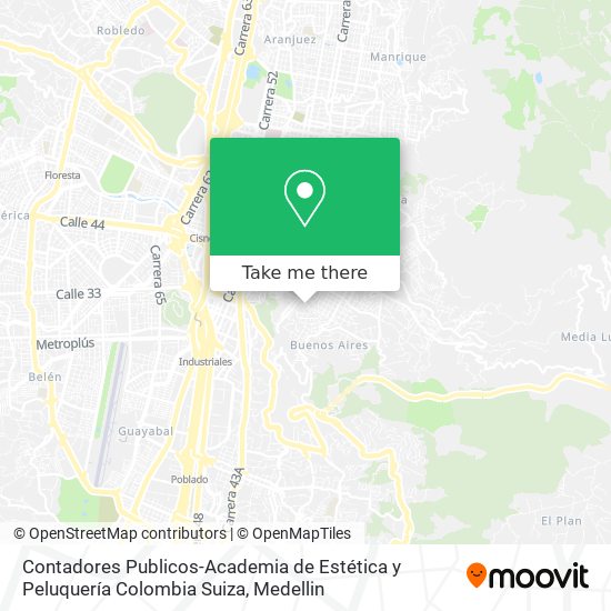 Contadores Publicos-Academia de Estética y Peluquería Colombia Suiza map
