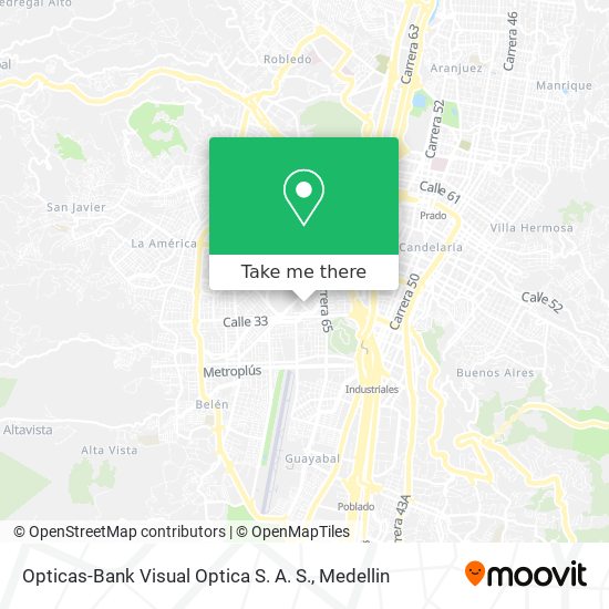 Mapa de Opticas-Bank Visual Optica S. A. S.