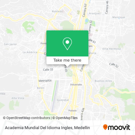 Academia Mundial Del Idioma Ingles map