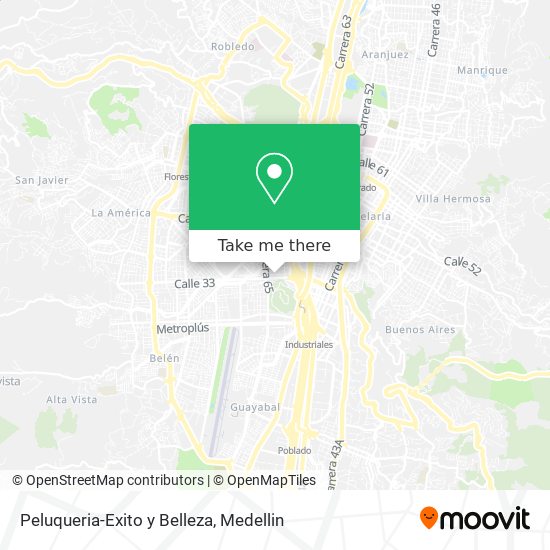 Mapa de Peluqueria-Exito y Belleza