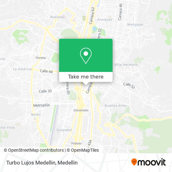 Mapa de Turbo Lujos Medellin