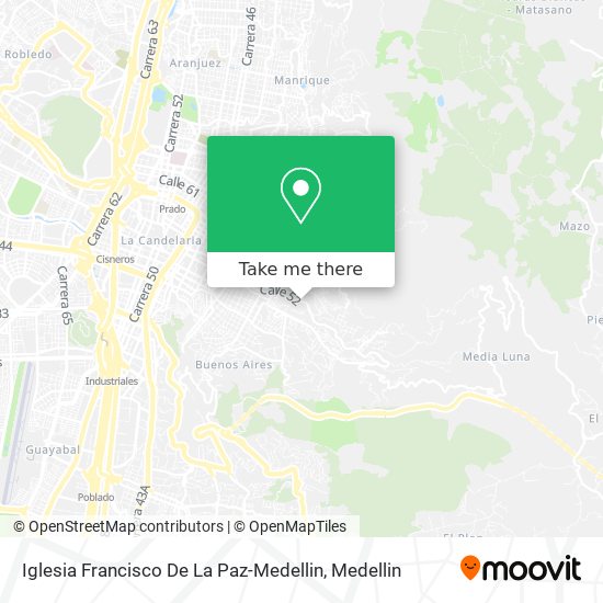 Iglesia Francisco De La Paz-Medellin map