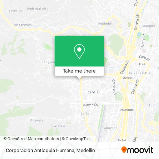 Mapa de Corporación Antioquia Humana