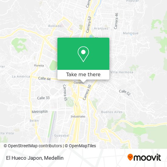 Mapa de El Hueco Japon