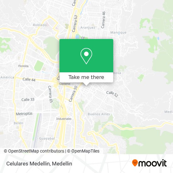Mapa de Celulares Medellin
