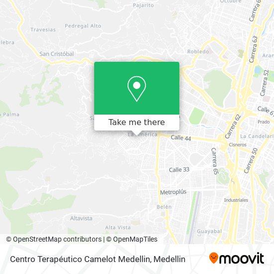 Centro Terapéutico Camelot Medellin map