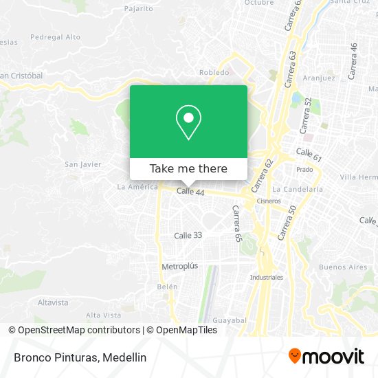 Mapa de Bronco Pinturas